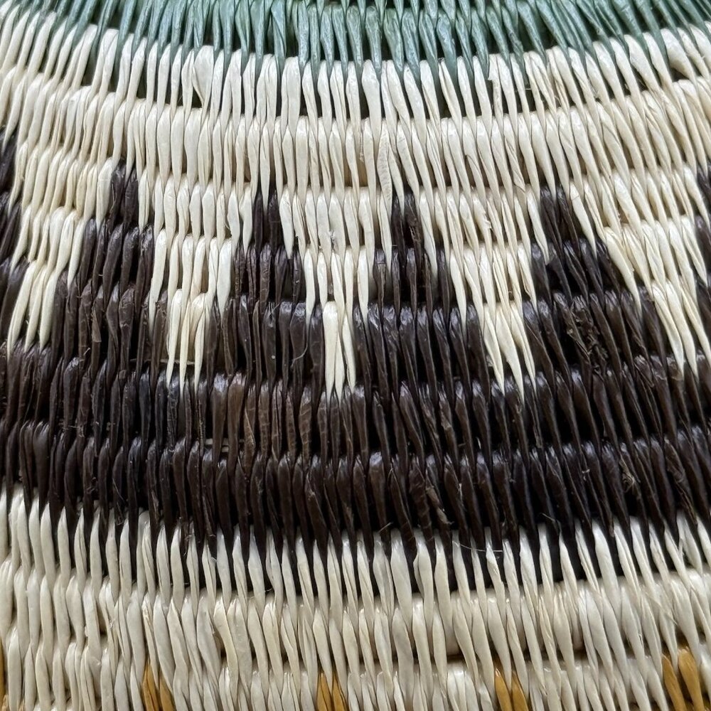 Hand Woven Fine Art Wounaan Werregue Basket Vessel Bowl 5"x 5" - Picture 7 of 9